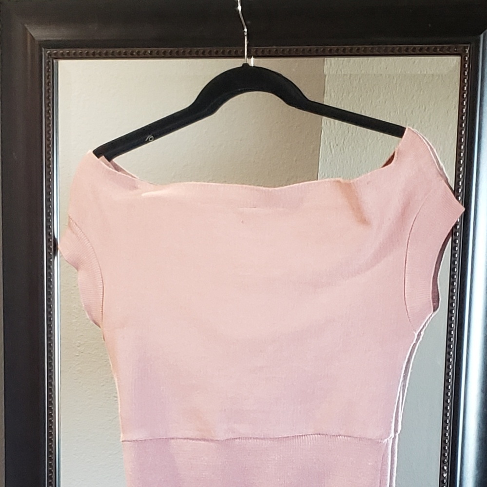 Pink Windsor Ripple Half Top - Picture 2 of 2